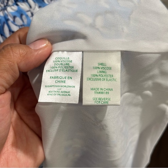 Lilly Pulitzer NWT 6 Blue Palm Beach Petal Ellielynn Long Sleeve Dress Preppy - Picture 6 of 10